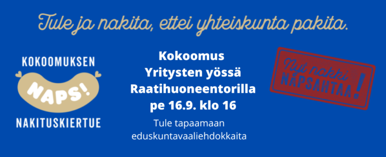 Kokoomuksen ehdokkaita Yritysten Yössä